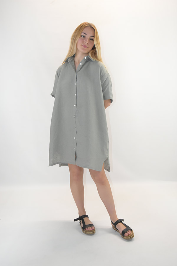 robe chemise verte